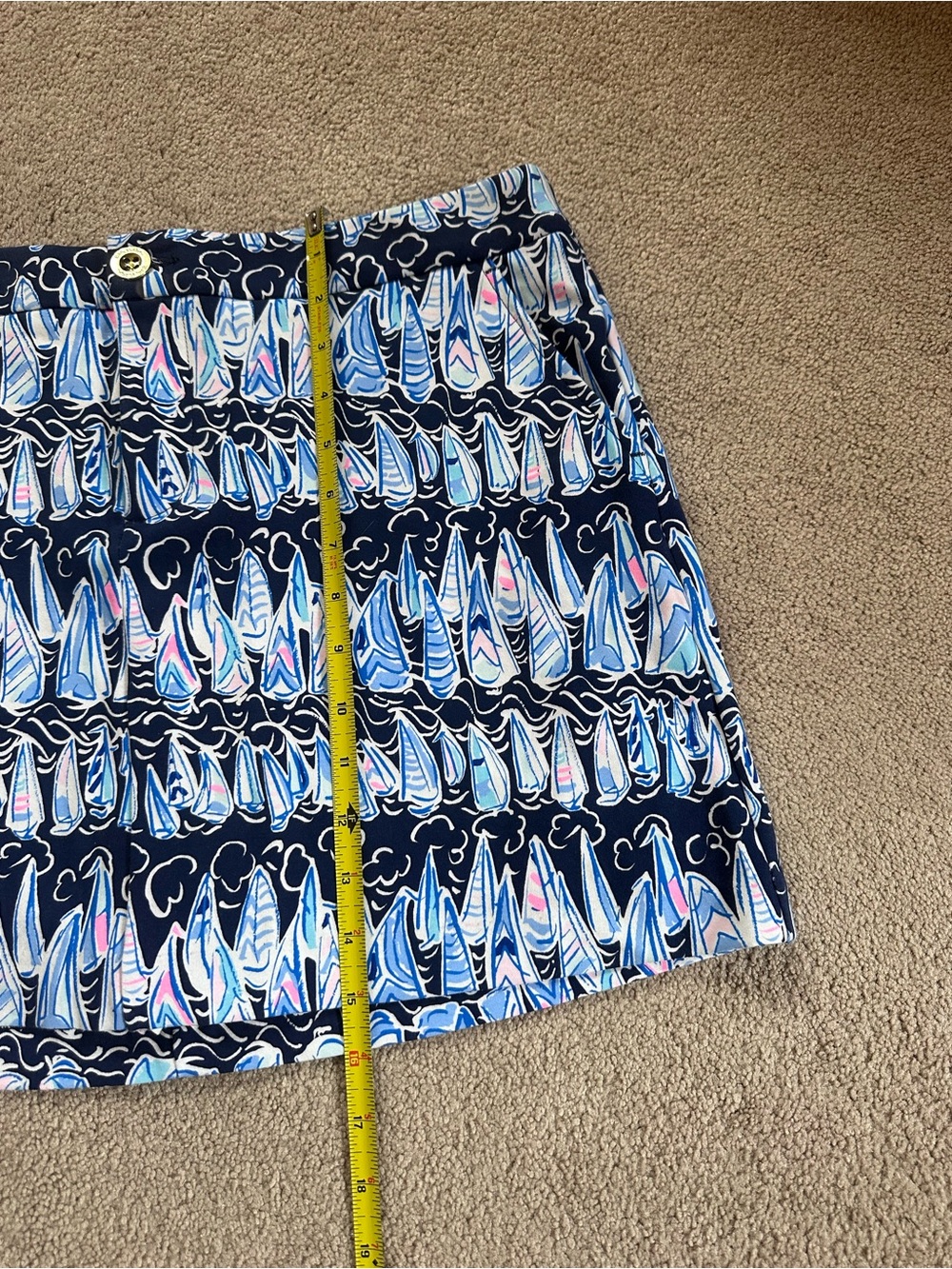 Lilly Pulitzer Colette Knit Skort Low Tide Navy Sails & Stripes Size 10 - Picture 11 of 12